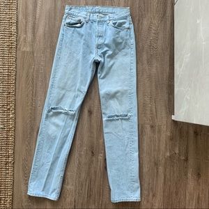 Levi’s vintage denim jeans. Size 30x34 but will best fit a 27 waist
